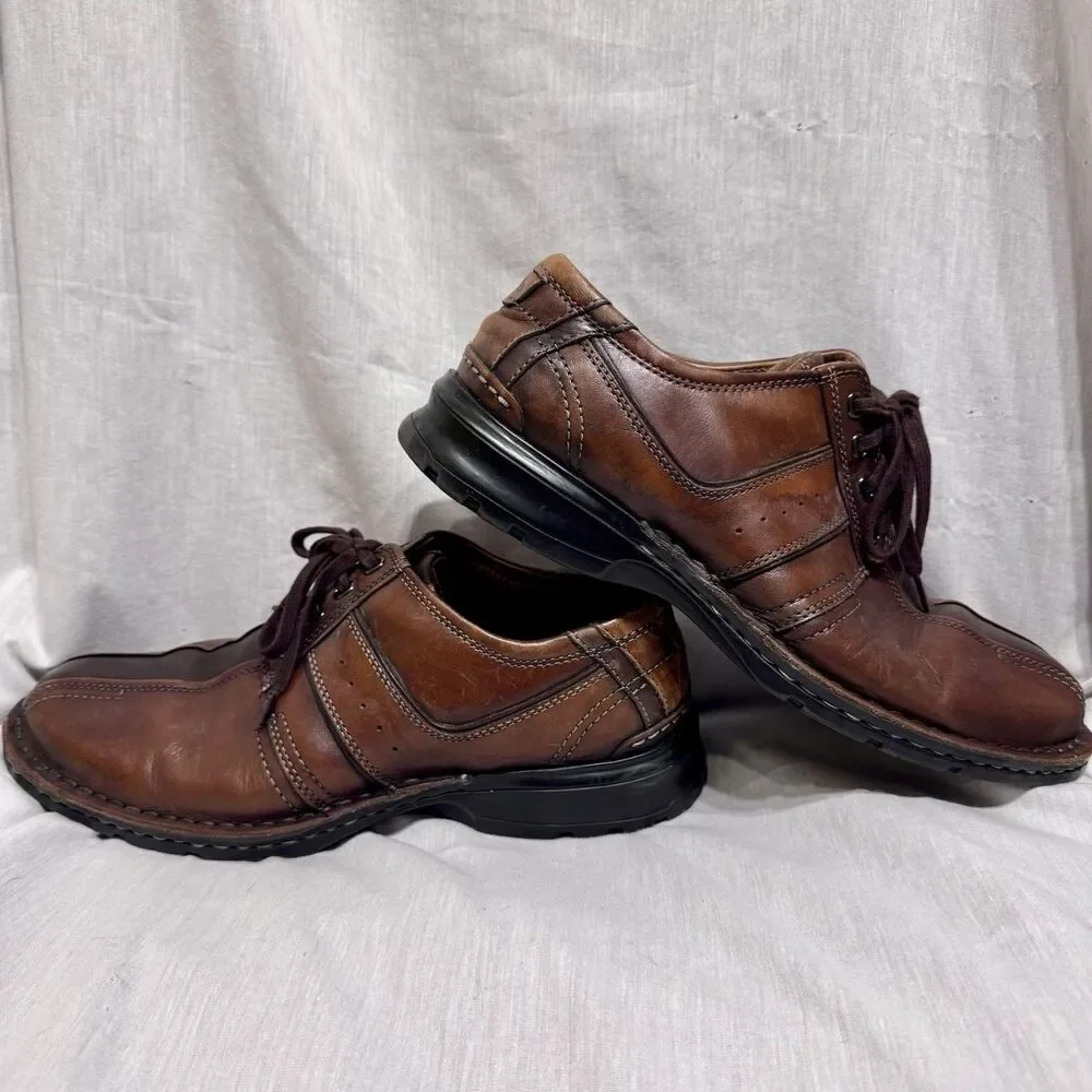 EUC Clarks Brown Touareg Bicycle Toe Lace Up SN 70892 Shoe Men's Size US 11M - Picture 4 of 13